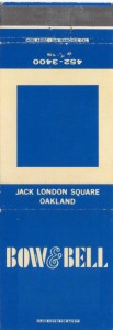 Bow_and_Bell Jack London Square Oakland California matchbook     